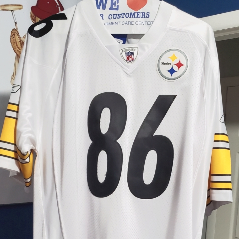 Preowned Pittsburgh Steelers Hines Ward stitched jersey Sz Large.